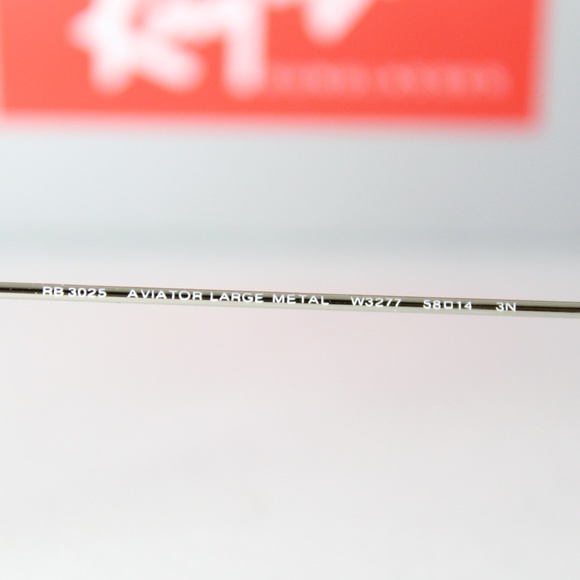 RAY-BAN RB 3025 W3277 SILVER FLASH AVIATORS - Picture 6 of 8